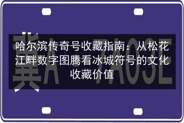 哈尔滨传奇号收藏指南：从松花江畔数字图腾看冰城符号的文化收藏价值 第2张