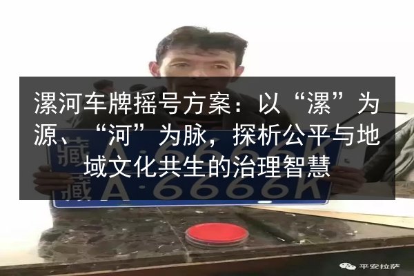 漯河车牌摇号方案：以“漯”为源、“河”为脉，探析公平与地域文化共生的治理智慧 第3张