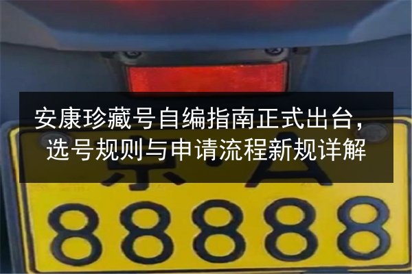 安康珍藏号自编指南正式出台，选号规则与申请流程新规详解 第2张