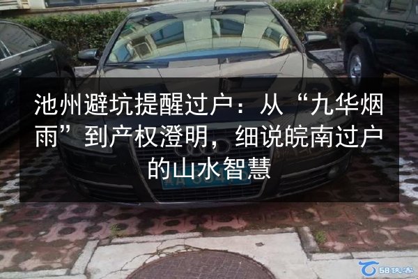 池州避坑提醒过户:从“九华烟雨”到产权澄明,细说皖南过户的山水智慧 第1张 池州避坑提醒过户:从“九华烟雨”到产权澄明,细说皖南过户的山水智慧 第1张
