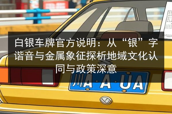 白银车牌官方说明：从“银”字谐音与金属象征探析地域文化认同与政策深意 第2张