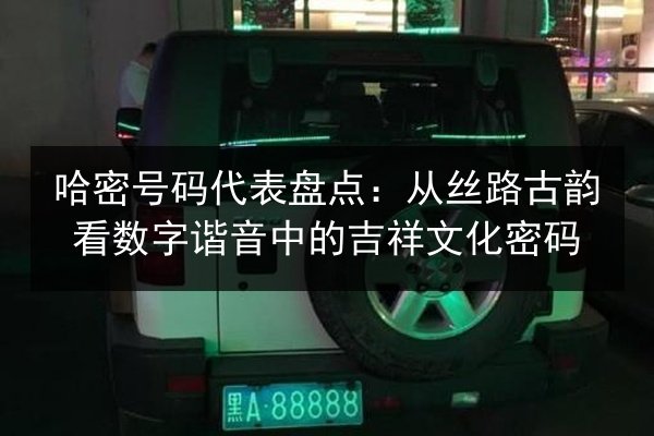哈密号码代表盘点：从丝路古韵看数字谐音中的吉祥文化密码 第1张