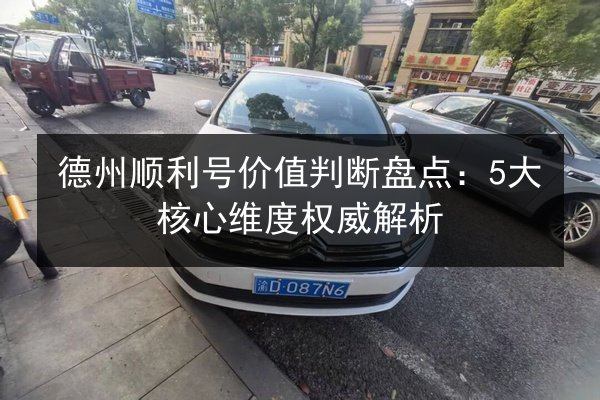 德州顺利号价值判断盘点：5大核心维度权威解析