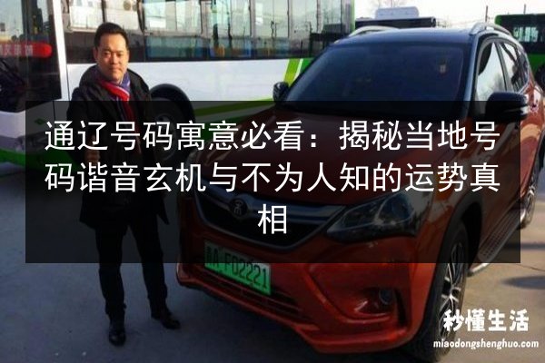 通辽号码寓意必看:揭秘当地号码谐音玄机与不为人知的运势真相 第2张 通辽号码寓意必看:揭秘当地号码谐音玄机与不为人知的运势真相 第2张