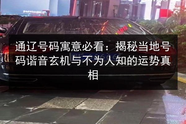 通辽号码寓意必看:揭秘当地号码谐音玄机与不为人知的运势真相 第3张 通辽号码寓意必看:揭秘当地号码谐音玄机与不为人知的运势真相 第3张