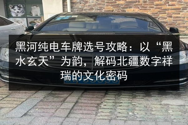 黑河纯电车牌选号攻略：以“黑水玄天”为韵，解码北疆数字祥瑞的文化密码