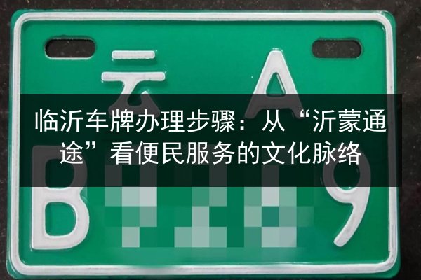 临沂车牌办理步骤：从“沂蒙通途”看便民服务的文化脉络 第2张