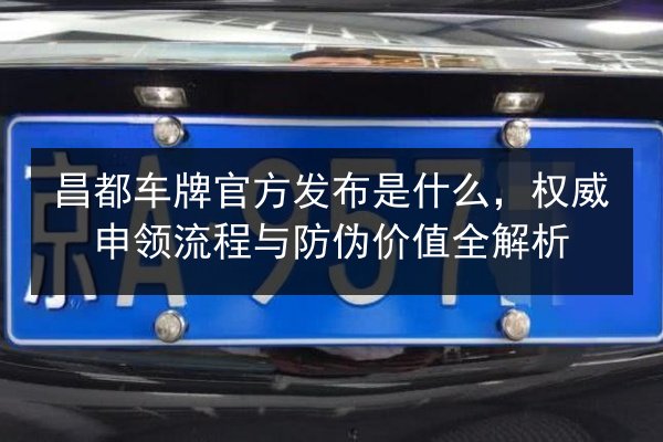 昌都车牌官方发布是什么，权威申领流程与防伪价值全解析 第2张