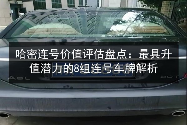 哈密连号价值评估盘点：最具升值潜力的8组连号车牌解析 第3张