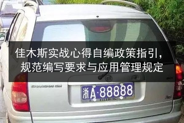 佳木斯实战心得自编政策指引,规范编写要求与应用管理规定 第3张 佳木斯实战心得自编政策指引,规范编写要求与应用管理规定 第3张