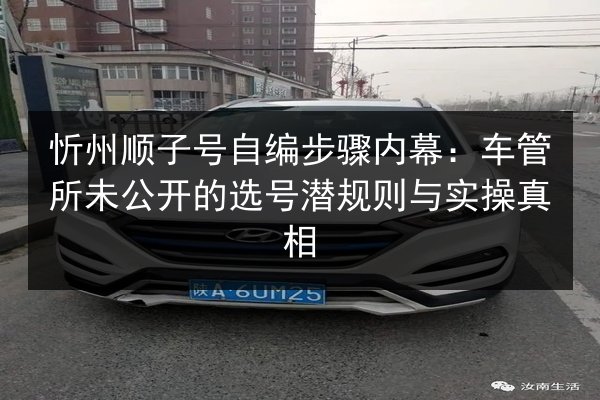 忻州顺子号自编步骤内幕:车管所未公开的选号潜规则与实操真相 第3张 忻州顺子号自编步骤内幕:车管所未公开的选号潜规则与实操真相 第3张