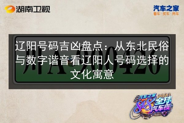 辽阳号码吉凶盘点:从东北民俗与数字谐音看辽阳人号码选择的文化寓意 第2张 辽阳号码吉凶盘点:从东北民俗与数字谐音看辽阳人号码选择的文化寓意 第2张