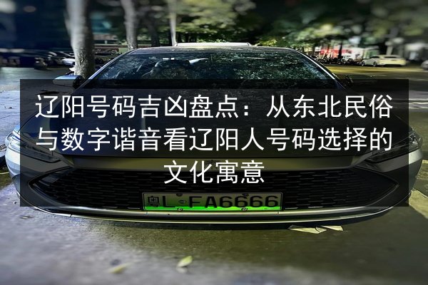 辽阳号码吉凶盘点:从东北民俗与数字谐音看辽阳人号码选择的文化寓意 第3张 辽阳号码吉凶盘点:从东北民俗与数字谐音看辽阳人号码选择的文化寓意 第3张