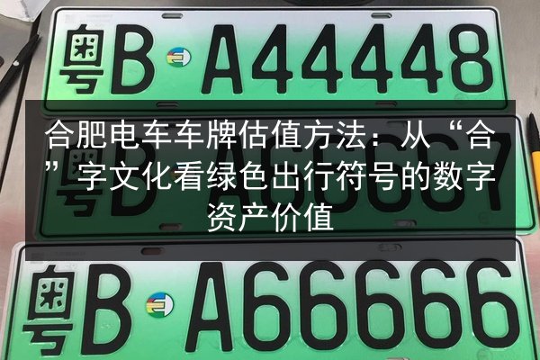 合肥电车车牌估值方法：从“合”字文化看绿色出行符号的数字资产价值 第2张