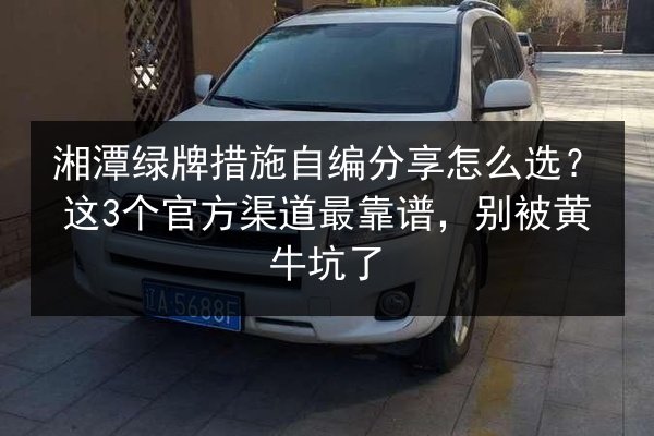 湘潭绿牌措施自编分享怎么选？这3个官方渠道最靠谱，别被黄牛坑了 第2张