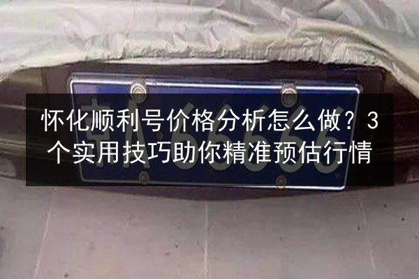 怀化顺利号价格分析怎么做？3个实用技巧助你精准预估行情
