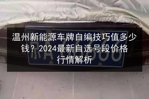 温州新能源车牌自编技巧值多少钱?2024最新自选号段价格行情解析 第2张 温州新能源车牌自编技巧值多少钱?2024最新自选号段价格行情解析 第2张