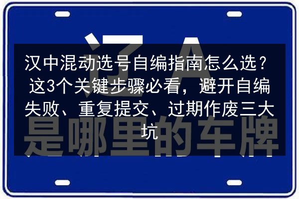 汉中混动选号自编指南怎么选?这3个关键步骤必看,避开自编失败、重复提交、过期作废三大坑 第3张 汉中混动选号自编指南怎么选?这3个关键步骤必看,避开自编失败、重复提交、过期作废三大坑 第3张