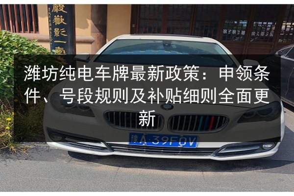 潍坊纯电车牌最新政策:申领条件、号段规则及补贴细则全面更新 第2张 潍坊纯电车牌最新政策:申领条件、号段规则及补贴细则全面更新 第2张