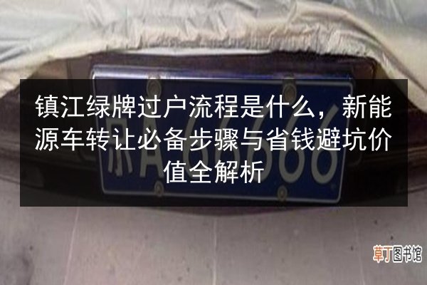 镇江绿牌过户流程是什么，新能源车转让必备步骤与省钱避坑价值全解析 第3张