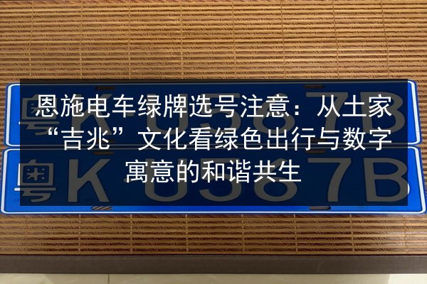 恩施电车绿牌选号注意:从土家“吉兆”文化看绿色出行与数字寓意的和谐共生 第3张 恩施电车绿牌选号注意:从土家“吉兆”文化看绿色出行与数字寓意的和谐共生 第3张