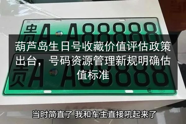 葫芦岛生日号收藏价值评估政策出台,号码资源管理新规明确估值标准 第2张 葫芦岛生日号收藏价值评估政策出台,号码资源管理新规明确估值标准 第2张