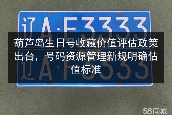 葫芦岛生日号收藏价值评估政策出台,号码资源管理新规明确估值标准 第3张 葫芦岛生日号收藏价值评估政策出台,号码资源管理新规明确估值标准 第3张