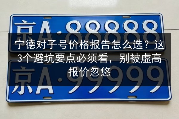 宁德对子号价格报告怎么选?这3个避坑要点必须看,别被虚高报价忽悠 第2张 宁德对子号价格报告怎么选?这3个避坑要点必须看,别被虚高报价忽悠 第2张