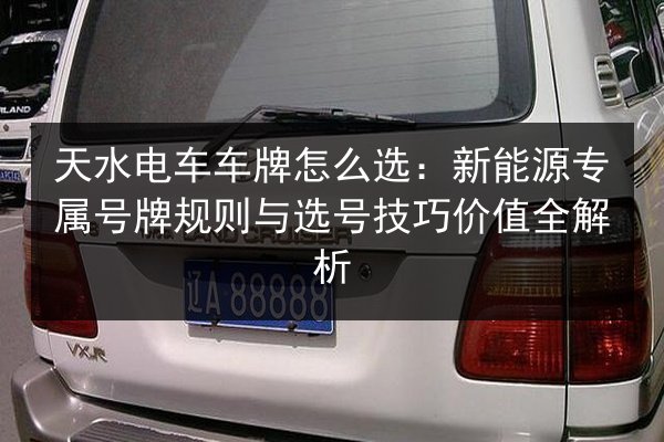 天水电车车牌怎么选:新能源专属号牌规则与选号技巧价值全解析 第2张 天水电车车牌怎么选:新能源专属号牌规则与选号技巧价值全解析 第2张