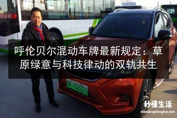 呼伦贝尔混动车牌最新规定:草原绿意与科技律动的双轨共生 第2张 呼伦贝尔混动车牌最新规定:草原绿意与科技律动的双轨共生 第2张