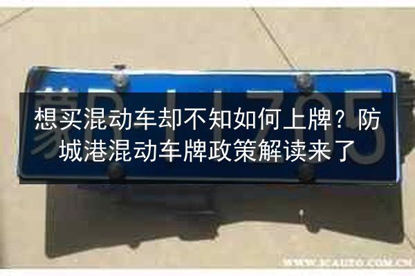 想买混动车却不知如何上牌?防城港混动车牌政策解读来了 第3张 想买混动车却不知如何上牌?防城港混动车牌政策解读来了 第3张