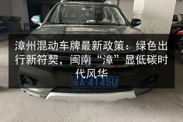 漳州混动车牌最新政策：绿色出行新符契，闽南“漳”显低碳时代风华