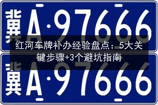 红河车牌补办经验盘点：5大关键步骤+3个避坑指南