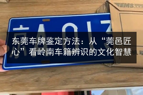 东莞车牌鉴定方法：从“莞邑匠心”看岭南车籍辨识的文化智慧
