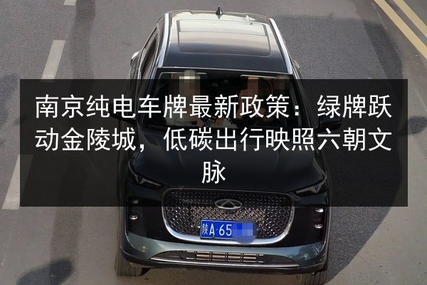 南京纯电车牌最新政策:绿牌跃动金陵城,低碳出行映照六朝文脉 第2张 南京纯电车牌最新政策:绿牌跃动金陵城,低碳出行映照六朝文脉 第2张