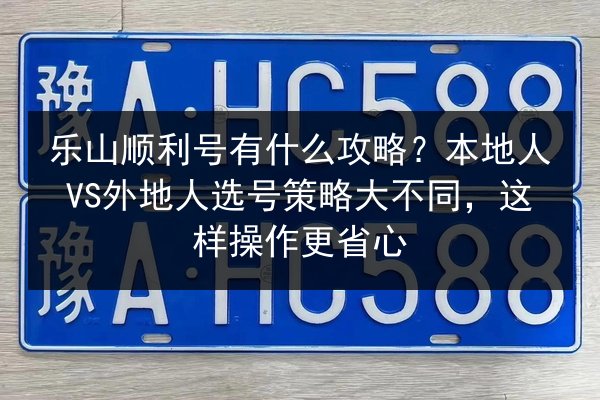 乐山顺利号有什么攻略?本地人VS外地人选号策略大不同,这样操作更省心 第2张 乐山顺利号有什么攻略?本地人VS外地人选号策略大不同,这样操作更省心 第2张