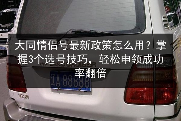 大同情侣号最新政策怎么用？掌握3个选号技巧，轻松申领成功率翻倍 第2张