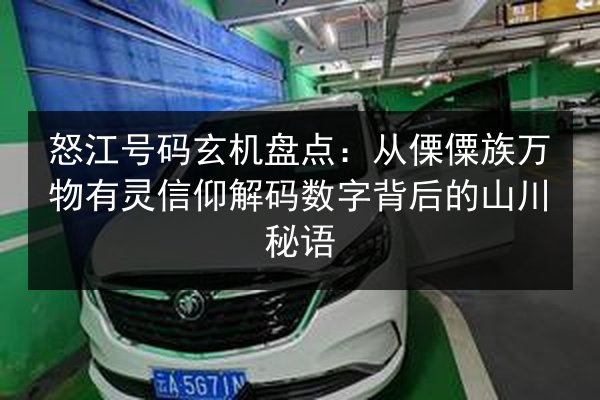 怒江号码玄机盘点：从傈僳族万物有灵信仰解码数字背后的山川秘语 第3张
