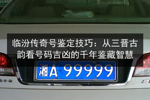 临汾传奇号鉴定技巧:从三晋古韵看号码吉凶的千年鉴藏智慧 第2张 临汾传奇号鉴定技巧:从三晋古韵看号码吉凶的千年鉴藏智慧 第2张