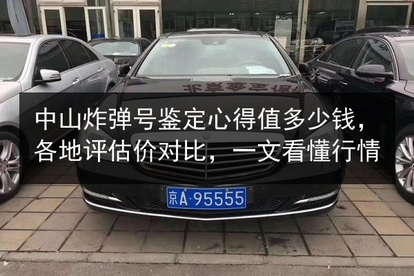 中山炸弹号鉴定心得值多少钱，各地评估价对比，一文看懂行情