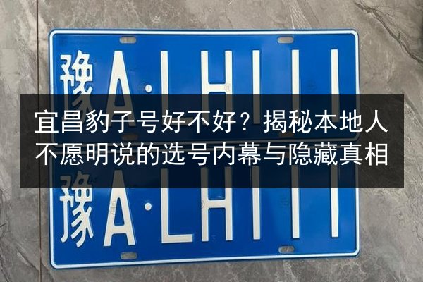 宜昌豹子号好不好？揭秘本地人不愿明说的选号内幕与隐藏真相 第1张