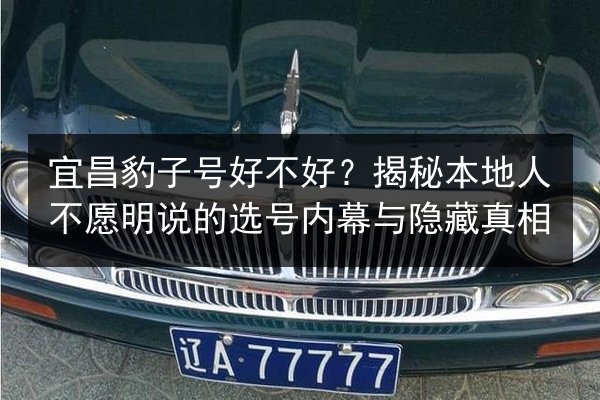 宜昌豹子号好不好？揭秘本地人不愿明说的选号内幕与隐藏真相 第2张