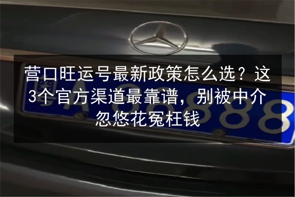营口旺运号最新政策怎么选？这3个官方渠道最靠谱，别被中介忽悠花冤枉钱