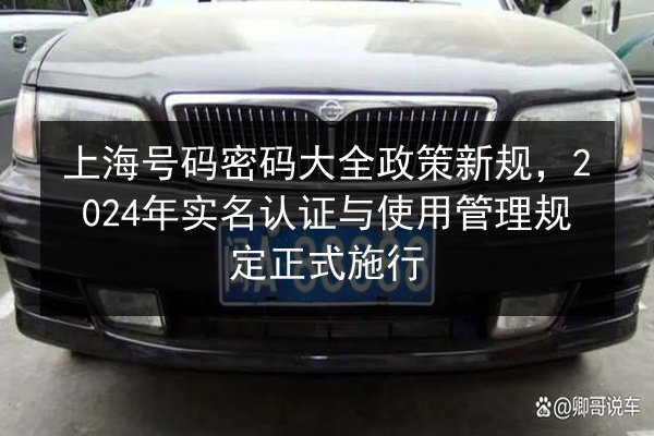 上海号码密码大全政策新规，2024年实名认证与使用管理规定正式施行 第3张