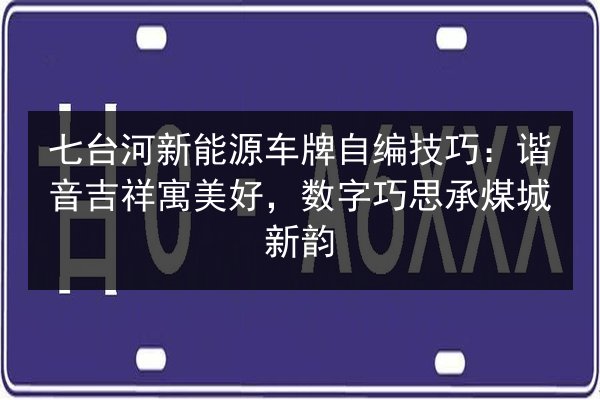 七台河新能源车牌自编技巧：谐音吉祥寓美好，数字巧思承煤城新韵 第2张