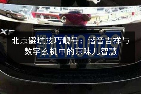 北京避坑技巧靓号：谐音吉祥与数字玄机中的京味儿智慧 第2张
