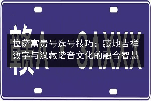 拉萨富贵号选号技巧:藏地吉祥数字与汉藏谐音文化的融合智慧 第2张 拉萨富贵号选号技巧:藏地吉祥数字与汉藏谐音文化的融合智慧 第2张