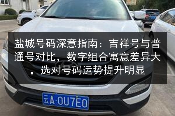盐城号码深意指南:吉祥号与普通号对比,数字组合寓意差异大,选对号码运势提升明显 第2张 盐城号码深意指南:吉祥号与普通号对比,数字组合寓意差异大,选对号码运势提升明显 第2张