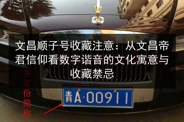 文昌顺子号收藏注意：从文昌帝君信仰看数字谐音的文化寓意与收藏禁忌 第2张