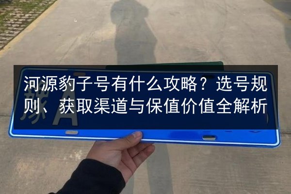 河源豹子号有什么攻略?选号规则、获取渠道与保值价值全解析 第2张 河源豹子号有什么攻略?选号规则、获取渠道与保值价值全解析 第2张